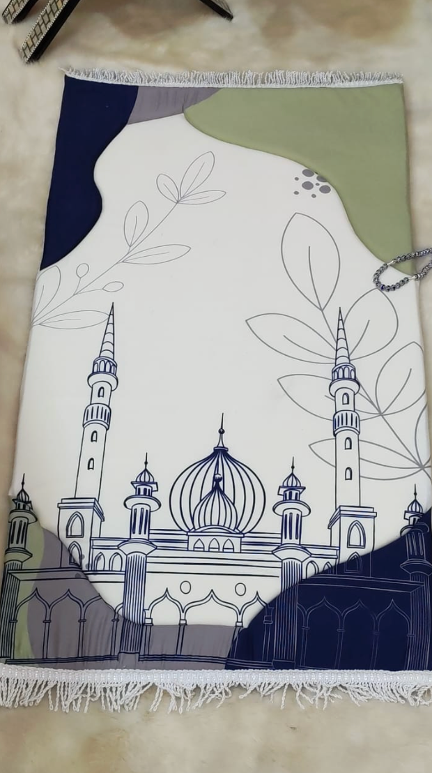 Premium Prayer Rug – Lotus Mint Green